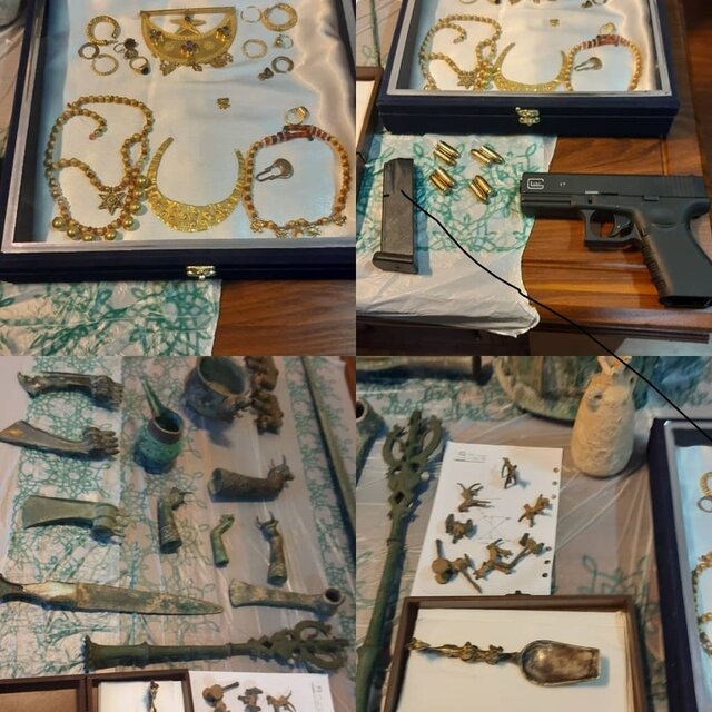 کشف و ضبط ۳۲ شیء تاریخی قاچاق در تهران