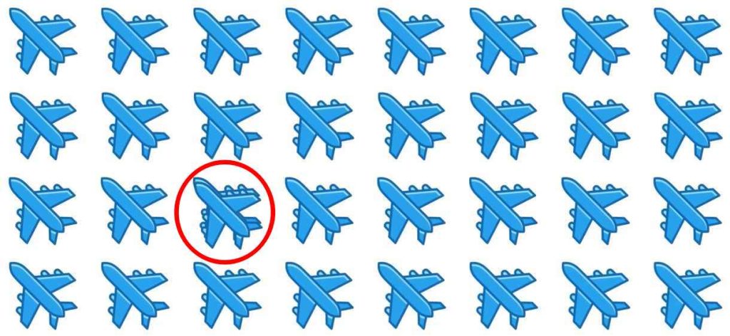 پاسخ آزمون تشخیص هواپیما متفاوت