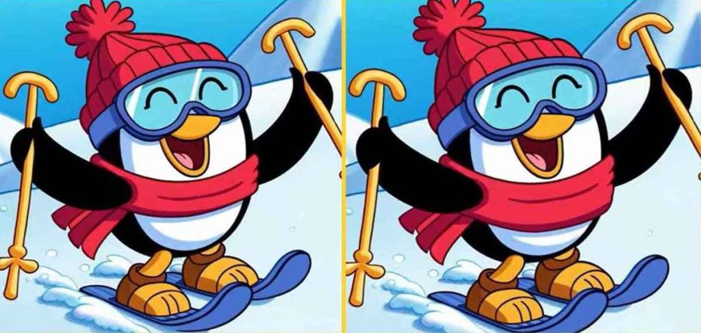 آزمون تشخیص تفاوت تصاویر پنگوئن