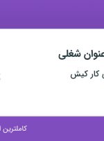 استخدام کارشناس ارتباط با مشتری، کارمند فروش و کارمند اداری در تهران