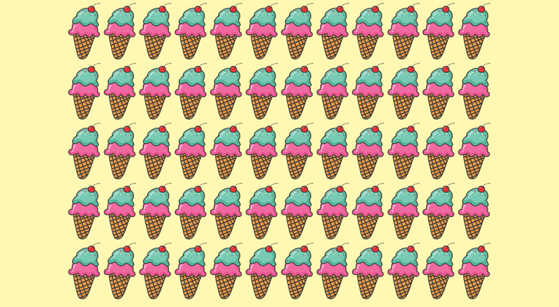 بستنی متفاوت را پیدا کنید