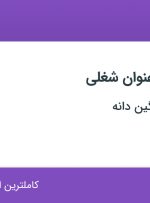 استخدام رئیس حسابداری و کارشناس حسابداری در حامیان رشد نگین دانه در تهران