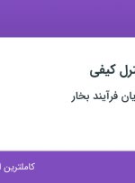 استخدام کارشناس کنترل کیفی در طراحان و مجریان فرآیند بخار در تهران