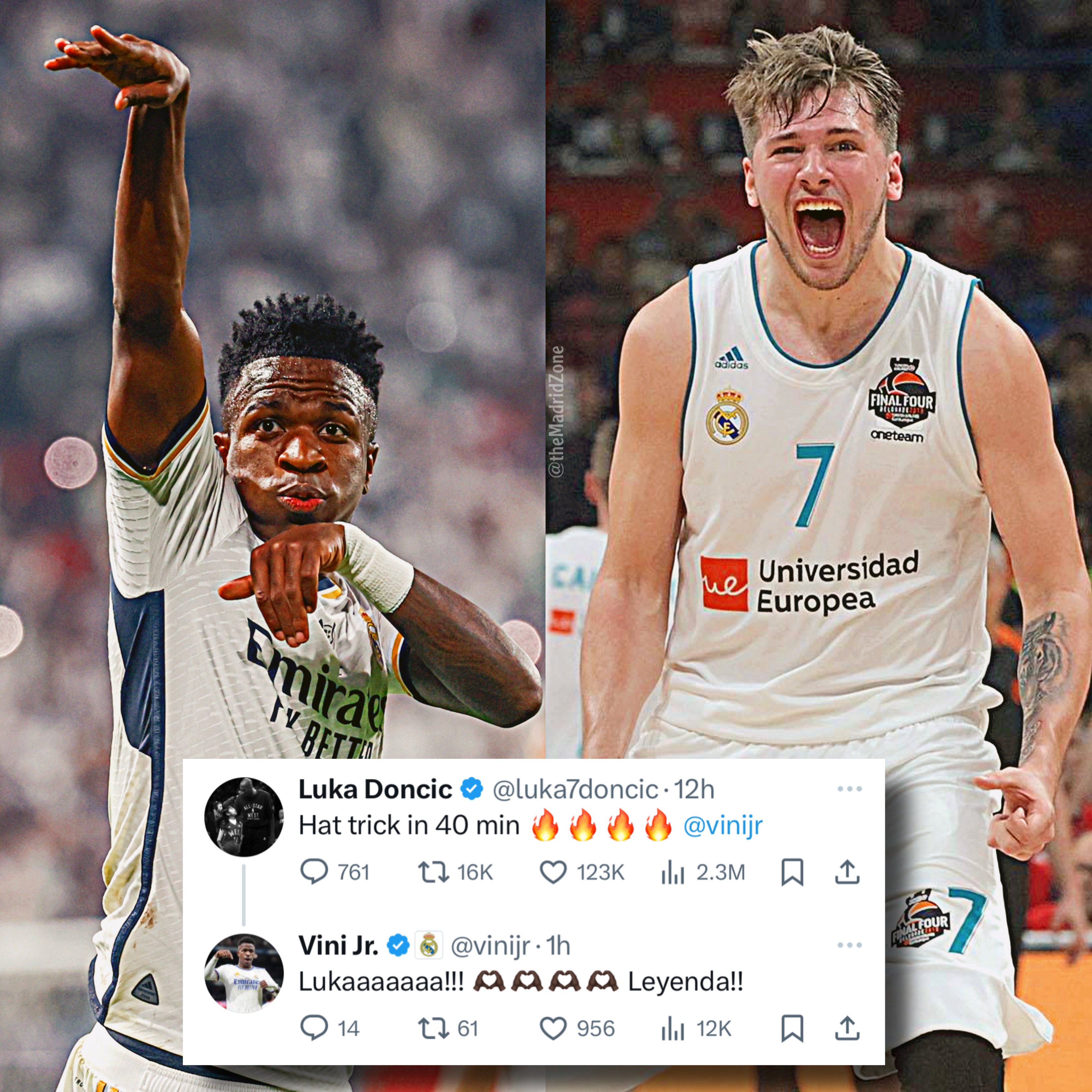 عکس| واکنش ستاره NBA به هتریک وینی در الکلاسیکو