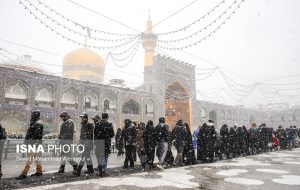 بارش اولین برف زمستانی مشهد ـ حرم مطهر رضوی