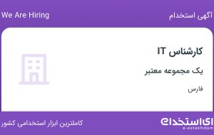 استخدام کارشناس IT در فارس