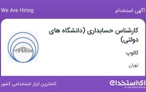 استخدام کارشناس حسابداری (دانشگاه های دولتی) در کالوپ در تهران