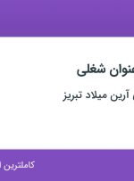 استخدام کارشناس فروش و حسابدار در تولیدی صنعتی آرین میلاد تبریز در تهران