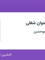 استخدام کارمند اداری باجه صرافی و حسابدار در صرافی خاتم الموحدین در تهران