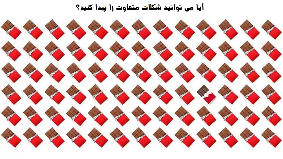 شکلات متفاوت را پیدا کنید