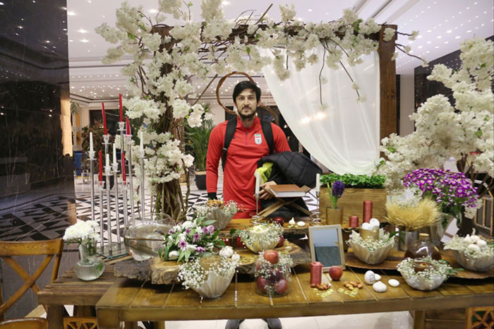 عکس| بازیکنان تیم ملی در کنار سفره هفت‌سین