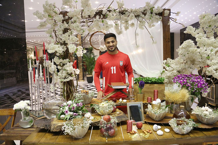 عکس| بازیکنان تیم ملی در کنار سفره هفت‌سین