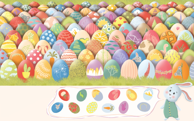 تخم رنگی های خرگوش را پیدا کنید