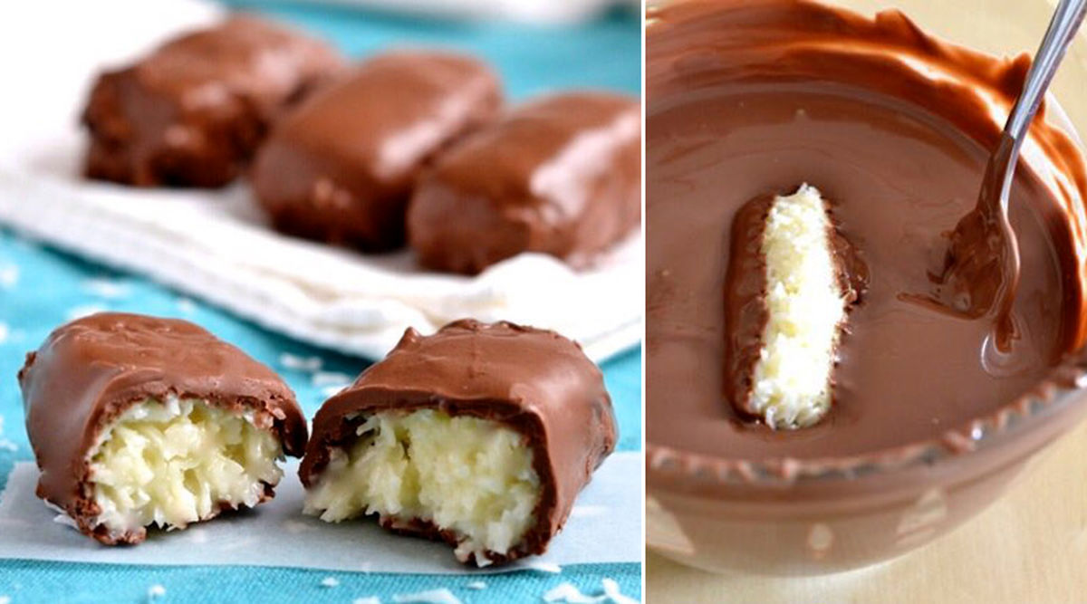 طرز تهیه شکلات نارگیلی مدرن که برای پذیرایی از مهمون عالیه