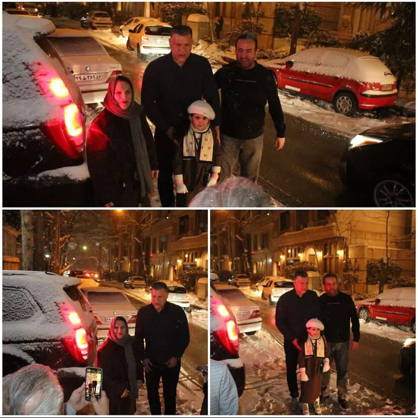 عکس| ذوق‌زدگی‌ مردم از دیدن علی دایی در هوای برفی تهران