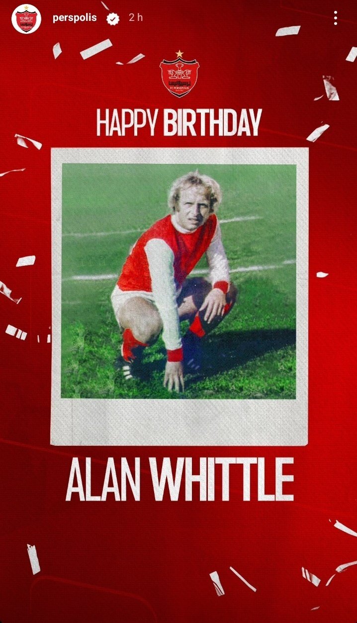 عکس‌| استوری باشگاه پرسپولیس برای یک انگلیسی