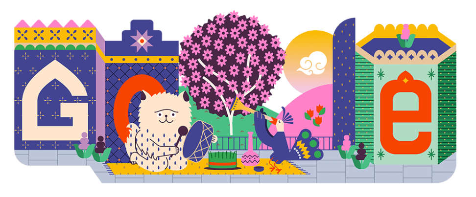 لوگوی نوروزی موتور جستجوی گوگل