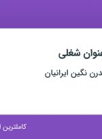 استخدام حسابدار فروش و حسابدار در ساختار نوین مدرن نگین ایرانیان در تهران