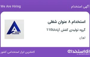 استخدام ۸ عنوان شغلی در گروه تولیدی کفش آپادانا110 در تهران
