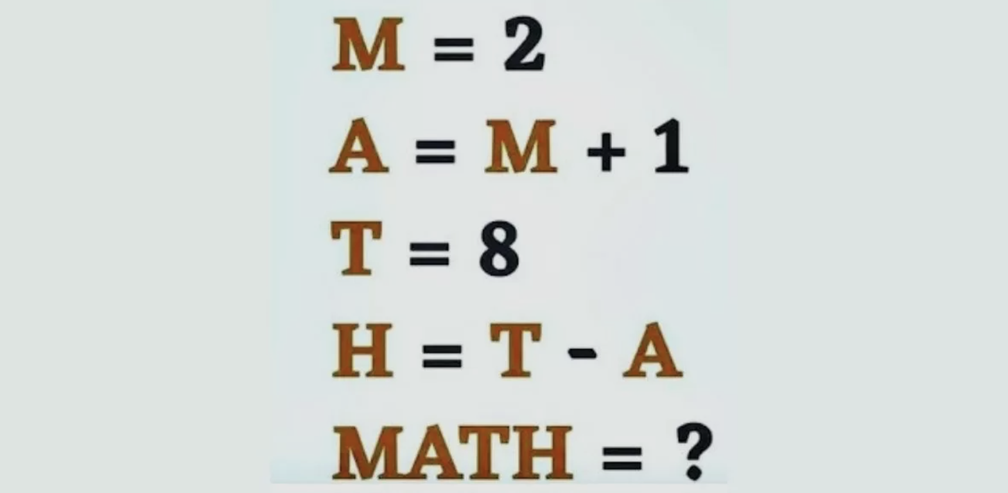 ارزش کلمه "MATH" را در 10 ثانیه پیدا کن!