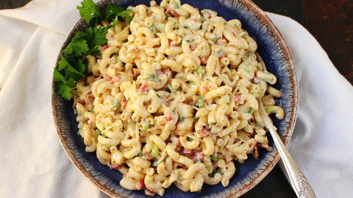 طرز تهیه سالاد پاستا خامه ای