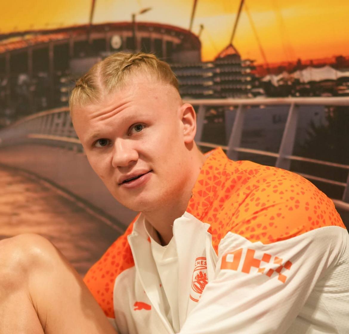 عکس‌| مدل موی متفاوت و وایکینگی ارلینگ هالند