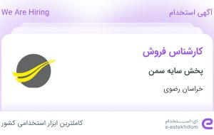 استخدام کارشناس فروش در پخش سایه سمن در خراسان رضوی