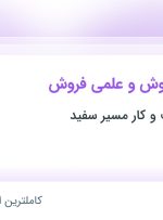 استخدام کارشناس فروش و علمی فروش در مشاوران کسب و کار مسیر سفید در ۳۱ استان