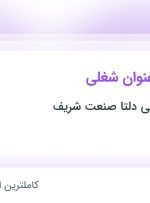 استخدام کارشناس فروش و گرافیست در خدمات مهندسی دلتا صنعت شریف در شیراز