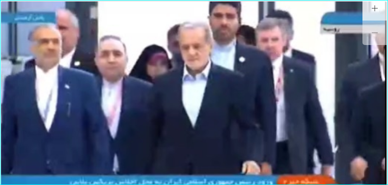 ورود پزشکیان به اجلاس بریکس با همراهی زهرا پزشکیان + عکس