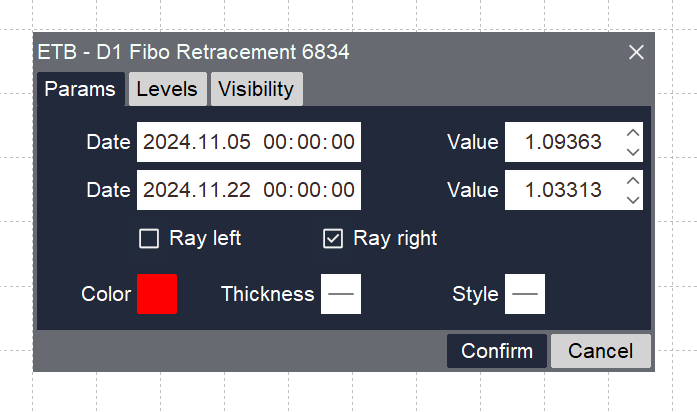 Params tab example