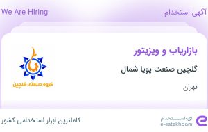 استخدام بازاریاب و ویزیتور در گلچین صنعت پویا شمال در محدوده نصرت تهران