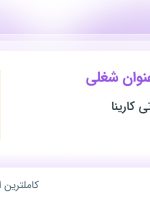 استخدام مدیر فروش و کارشناس امور مهاجرت در موسسه مهاجرتی کارینا در گیلان