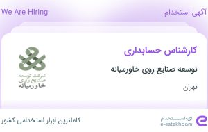 استخدام کارشناس حسابداری در توسعه صنایع روی خاورمیانه در تهران