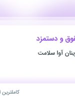 استخدام کارشناس حقوق و دستمزد در موسسه کار آفرینان آوا سلامت در تهران