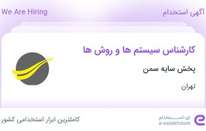 استخدام کارشناس سیستم ها و روش ها در پخش سایه سمن در محدوده فردوسی تهران