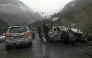 سقوط سنگ در جاده هراز یک کشته برجای گذاشت