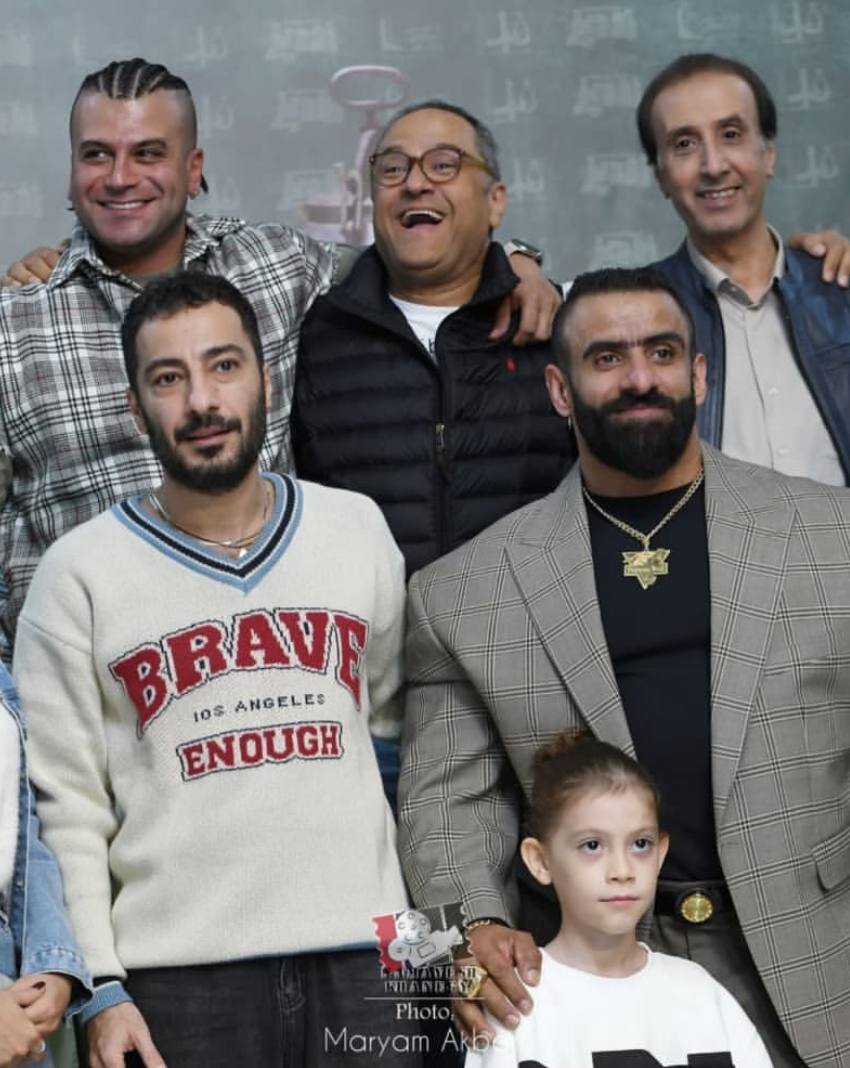 عکس | هادی چوپان و مجری اخبار تلویزیون در اکران فیلم رامبد جوان