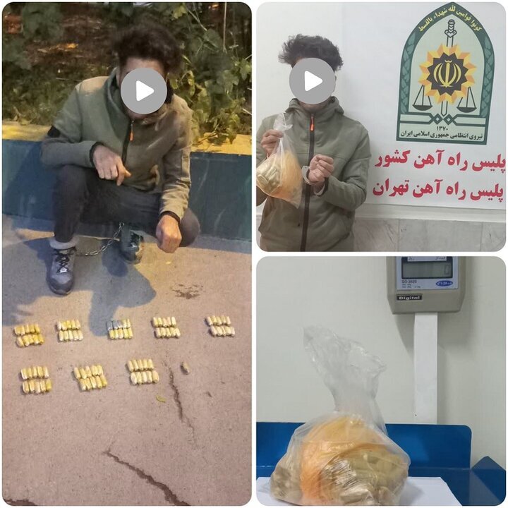 کشف بیش از ۲۰۰ بسته مواد مخدر بلع شده