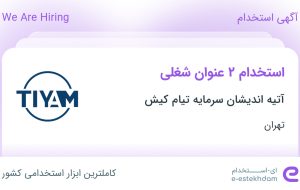 استخدام منشی و کارمند فروش در آتیه اندیشان سرمایه تیام کیش در تهران