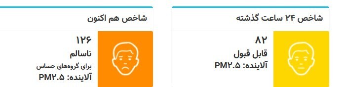 شاخص آلودگی هوای تهران امروز ۲۷ آذر/ هشدار مهم به گروههای حساس شاخص آلودگی هوای تهران امروز ۲۷ آذر/ هشدار مهم به گروههای حساس
