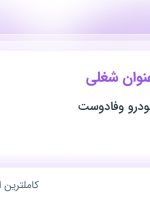 استخدام کارشناس فروش و راننده مدیر عامل در ۳ استان