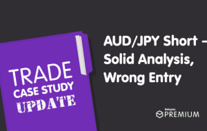 به‌روزرسانی مطالعه موردی تجارت: AUD/JPY کوتاه – تجزیه و تحلیل جامد، ورودی اشتباه