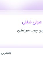 استخدام ۲۵ عنوان شغلی در گروه صنعتی نوین چوب خوزستان در خوزستان