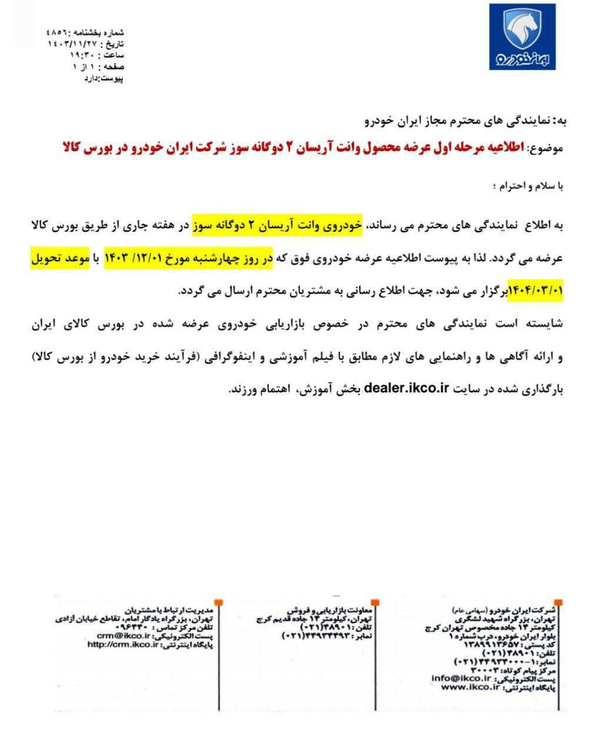 فروش خودرو به بورس کالا برگشت فروش خودرو به بورس کالا برگشت