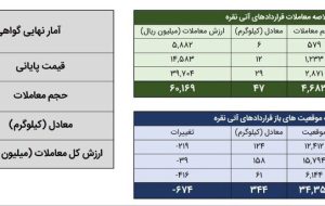 معامله ۲۳۹ کیلوگرم شمش نقره در بورس کالا