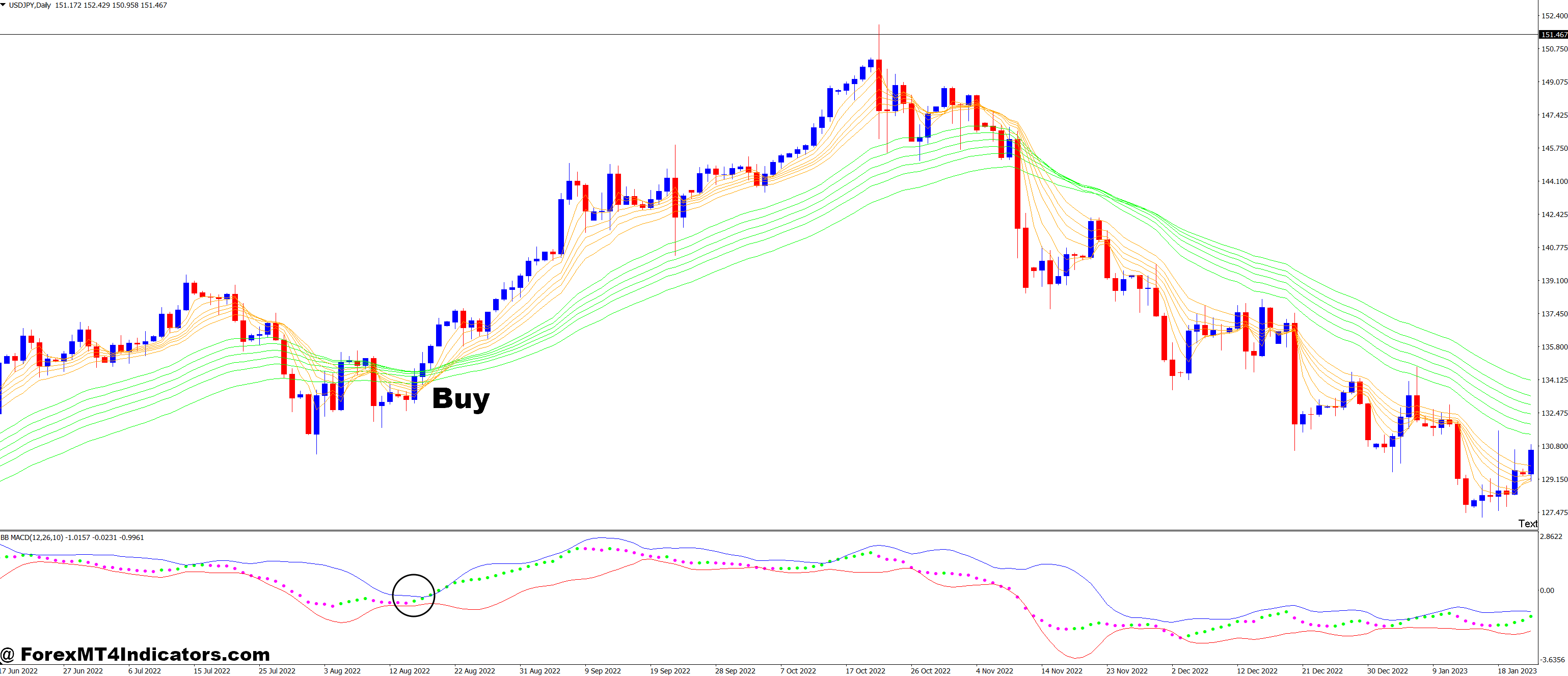 How to Trade with BB MACD and Guppy Long and Short Forex Trading Strategy - Buy Entry