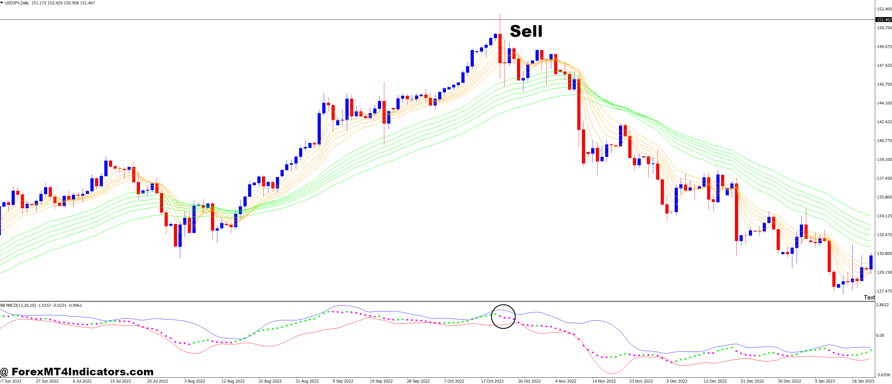 How to Trade with BB MACD and Guppy Long and Short Forex Trading Strategy - Sell Entry