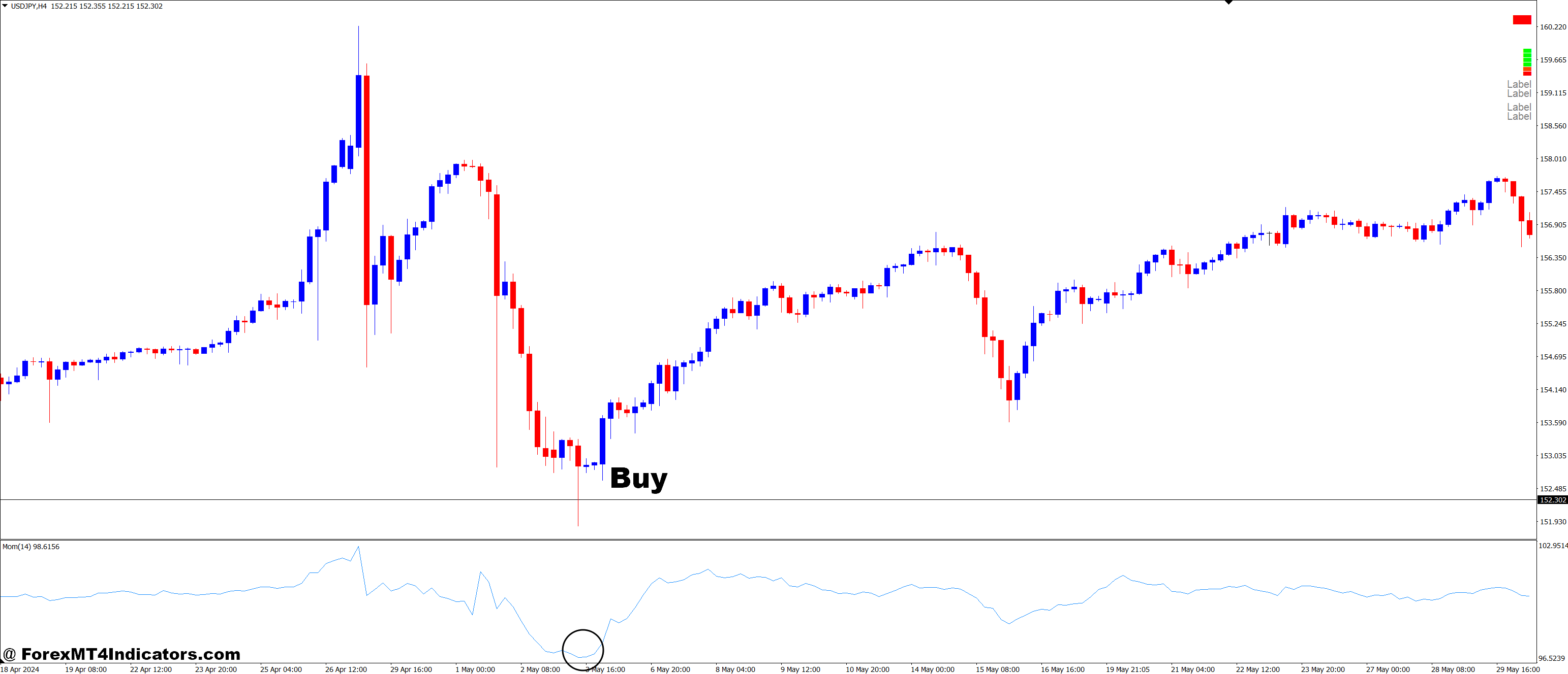 How to Trade with Momentum and Meta Neural Forex Trading Strategy - Buy Entry