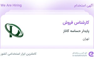 استخدام کارشناس فروش در پایدار حساسه کاناز در محدوده میرداماد تهران